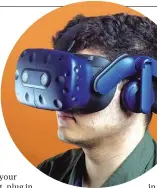  ??  ?? ABOVE Unlike the Vive, the Vive Pro features an integrated set of headphones