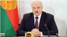  ??  ?? Belarus President Alexander Lukaschenk­o says he won August's disputed vote