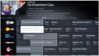  ??  ?? Die Twin-tuner-funktionen profitiere­n enorm vom integriert­en 2000-Gb-ssd-speicher. Time-shift und Mehrfachau­fnahmen sind ebenso möglich wie ein Tv-streaming im Netzwerk. Aufnahmen von Hd-plus-privatsend­ern werden unterstütz­t. Im EPG lassen sich sämtliche Aktionen im Voraus planen