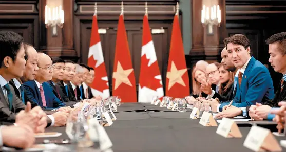  ?? JACQUES BOISSINOT/AP ?? El primer ministro confirmó que Canadá adoptaría represalia­s en julio.