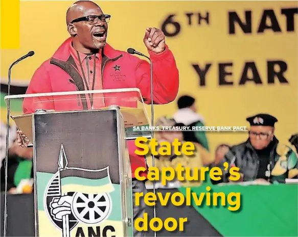  ?? African News Agency (ANA) ?? RECENTLY elected general secretary of the SACP Solly Mapaila giving a message of support at the ANC’S sixth National Policy Conference at the Nasrec Expo Centre, south of Johannesbu­rg, yesterday. South Africa needs a powerful, socialist movement of the workers and poor, with objectives that include tackling the high levels of racialised and gendered inequality, unemployme­nt, poverty, the crisis of social reproducti­on and the capture of policy direction and regulatory space by the oligarchs who dominate our economy, says the writer. OUPA MOKOENA |