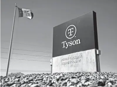  ?? CODY SCANLAN/DES MOINES REGISTER ?? A Tyson Foods spokespers­on said the company constantly monitors the wastewater coming from its facilities and works with regulators and local municipali­ties when planning discharge systems.