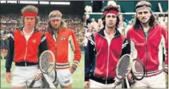  ??  ?? REALIDAD-CINE. McEnroe, Borg y los actores que les interpreta­n.