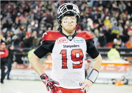  ?? PETER POWER/THE CANADIAN PRESS/FILES ?? Bo Levi Mitchell says concussion­s are a risk in profession­al football, but “we know what we signed up for.”