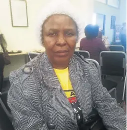  ?? /SUPPLIED ?? Salome Molefe, who has been a domestic worker for over 20 years, is also an organiser of union Sadsawu.