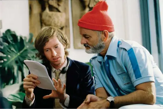  ?? (Shuttersto­ck) ?? Anderson directs Bill Murray in 2004’s ‘The Life Aquatic with Steve Zissou’