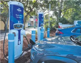  ?? Picture: SUPPLIED ?? NEW TECHNOLOGY: Tritium has created electronic vehicle charging stations and may one day power the world’s electric car fleet.