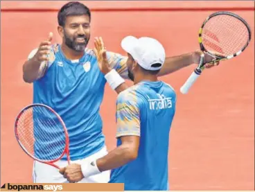  ?? REUTERS ?? Rohan Bopanna (left) and Divij Sharan faced a tight contest in the semifinals on way to the Asian Games gold in doubles.