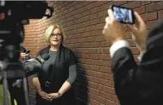  ?? JEFF ROBERSON/ASSOCIATED PRESS ?? Sen. Claire McCaskill, D-Mo. spoke at a town hall meeting Wednesday in Hillsboro, Missouri. McCaskill, who is up for re-election in 2018, has seven more meetings planned.