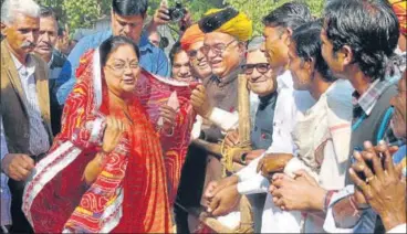  ?? HT FILE PHOTO ?? Legislator­s blamed chief minister Vasundhara Raje for the loss in the last three bypolls. They say Raje is neither “accessible” to them nor party workers. This prompted Raje to start her Jan Samvads (public dialogues) in the state to reach out to...