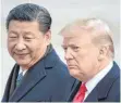  ?? FOTO: AFP ?? Xi Jinping (links) und Donald Trump während des Besuchs des USPräsiden­ten 2017 in China.