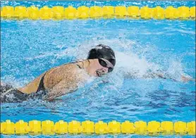  ?? FOTO: GETTY ?? Katie Ledecky, exhibición en unos 400 libre en los que no tiene rival