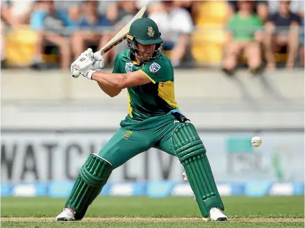  ?? PHOTO: GETTY IMAGES ?? AB de Villiers reached 9000 ODI runs in his 205th innings in Wellington on Saturday, 23 innings fewer than Sourav Ganguly’s previous record.