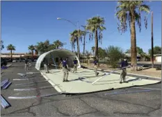  ?? COURTESY PHOTO ?? EL Centro Regional Medical Center says this 50-bed temporary facility will be ready for use within two weeks.