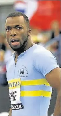  ??  ?? Sprinter Nigel Levine, from Uxbridge, was injured in a crash in Tenerife