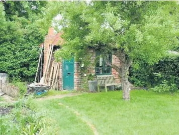  ??  ?? Brick shed at Edgbaston’s Guinea Gardens – where families could enjoy weekends and holidays in their rented town garden