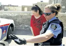  ?? CLIFFORD SKARSTEST/EXAMINER ?? Dorothy Groves, convicted of second-degree murder, leaves court Superior Court of Justice on Tuesday as sentencing submission­s began.