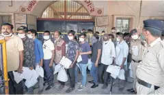  ??  ?? ABOVE
Prisoners at Sabarmati Central Jail in India, in March.