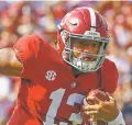  ?? ASSOCIATED PRESS FILE PHOTOS ?? From left, Alabama’s Tua Tagovailoa, Oklahoma’s Kyler Murray and Ohio State’s Dwayne Haskins are the finalists for Saturday’s Heisman Trophy award.