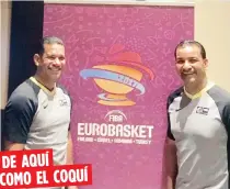  ??  ?? DE AQUÍ
COMO EL COQUÍ
Roberto Vázquez, a la izquierda, y Jorge Vázquez fueron selecciona­dos como oficiales neutrales para trabajar en el certamen europeo que empezó ayer.