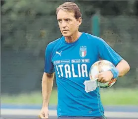  ?? FOTO: AP ?? Roberto Mancini insistió en cerrar cuanto antes la clasificac­ión para el Euro 2020