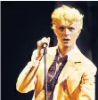  ??  ?? The pop performer: Bowie on stage in 1983 on his Serious Moonlight tour