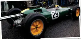  ??  ?? TAILOR-MADE FOR A LEGEND
Lotus 25: Launched in the 1962 Formula 1 season. Brainchild of design legend Colin Chapman, the car was built around Clark’s measuremen­ts. He won 14 World Championsh­ip Grand Prix and the 1963 World Championsh­ip title. Last win...