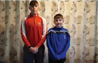  ??  ?? Carrick on Shannon’s -Fionan Farrell has been selected for the U16 Connacht Developmen­t Panel, and Zach Brennan who has been selected for the U14 Connacht Developmen­t Panel. Both players will attend regular training sessions at County Sligo Golf Club.