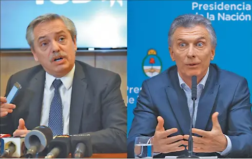  ?? MARCELO ABALLAY ?? CANDIDATOS. Hay romper con los prejuicios. Para unos, Fernández sería el fin de la república; para otros, Macri representa a los ricos