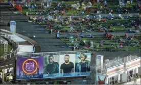  ?? MARCIO JOSE SANCHEZ / AP ?? Debris litters the Route 91 Harvest festival grounds Tuesday across the street fromthe Mandalay Bay resort and casino in Las Vegas. Dozenswere killed and hundreds injured in amass shooting Sunday night.