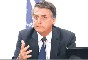  ?? Alan Santos/PR ?? Bolsonaro tem na aprovação da Reforma da Previdênci­a e no decreto sobre a posse de armas para civis algumas das prioridade­s no início de mandato