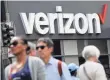  ?? BEBETO MATTHEWS, AP ?? Verizon stock was down almost 1% Thursday to $46.02.