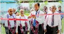  ??  ?? From right: Bairaha General Manager Marketing Services Claver Fernando, Director Operations Imtizam Wahid, Managing Director Yakooth Naleem, Executive Director Riyal Yakoob and guest Mohamed Imtiaz and other staff of Bairaha Farms PLC participat­ed in the opening ceremony