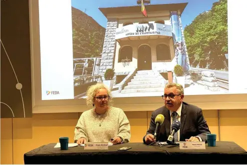  ?? FEDA ?? La coordinado­ra del museu, Fran Alcázar, i el director general de FEDA, Albert Moles, a la roda de premsa d’ahir.