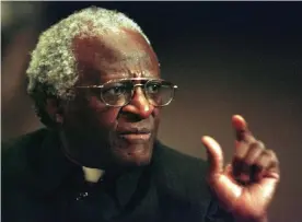  ?? Photograph: Mike Hutchings/Reuters ?? Archbishop Desmond Tutu has died at the age of 90.