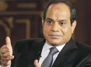  ??  ?? President Abdel Fattah Al-Sisi