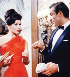 ?? UNITED ARTISTS ?? Dr. No, starring Eunice Gayson and Sean Connery, was the James Bond movie that turned Anthony Horowitz into a lifelong fan.