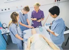  ??  ?? Scarboroug­h UTC’s new health courses offer entry level career skills.