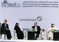  ?? Photo by Leslie Pableo ?? Experts during a discussion at the First Internatio­nal Conference for Inclusive Employment and Occupation­al Learning held in Dubai on Sunday. —