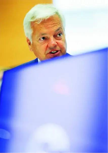  ?? EFE ?? El comisario de Justicia europeo, Didier Reynders