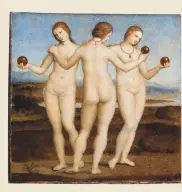  ??  ?? las tres gracias. óleo sobre tabla. 17 cm x 17 cm. 1504-1505. museo condé, chantilly.
