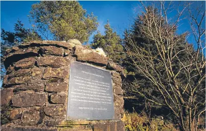  ?? Picture: Steve MacDougall. ?? The memorial cairn at the site of the Battle of Sheriffmui­r.