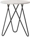  ??  ?? BIT ON THE SIDE Hairpin leg sidetable, £34.99, Homescapes (homescapes­online.com)
