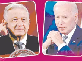  ?? ?? l El presidente AMLO dijo que se pactó con Joe Biden reforzará la seguridad para bajar los flujos migratorio­s.