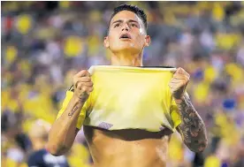  ?? AFP ?? James Rodríguez, la figura del partido, anotó un tanto y asistió para otro.