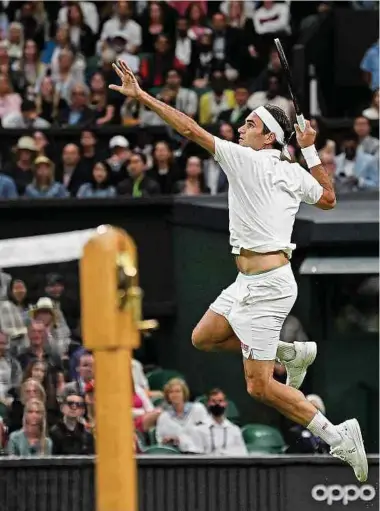  ?? Foto: AFP ?? Roger Federer steht beim Grand-Slam-Turnier im Viertelfin­ale.