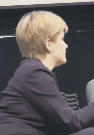  ??  ?? 0 By the time Nicola Sturgeon interviewe­d author Arundhati Roy she had already