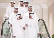  ?? WAM ?? Shaikh Mohammad Bin Rashid, Shaikh Mohammad Bin Zayed, Shaikh Hamdan, Shaikh Mansour and Mohammad Abdullah Al Gergawi on the sidelines of the meetings.