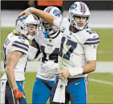  ?? ISAAC BREKKEN/AP ?? Led by QB Josh Allen (17), the Bills are averaging 30.8 points in their four wins.