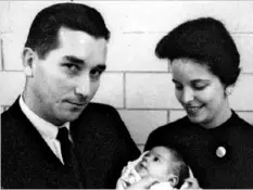  ?? ?? Sam and Rose Bain with their first child, Mark, in 1955.